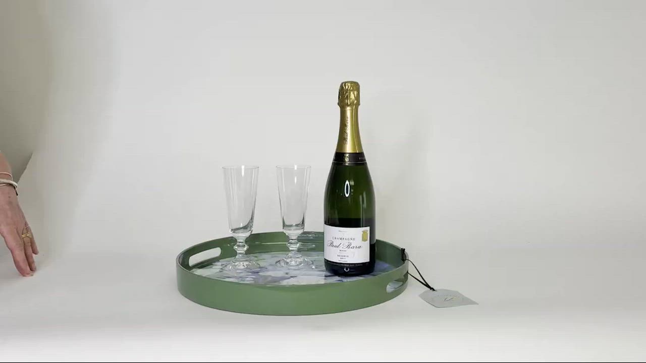 Coco Monkey Round Lacquer Serving Tray 1